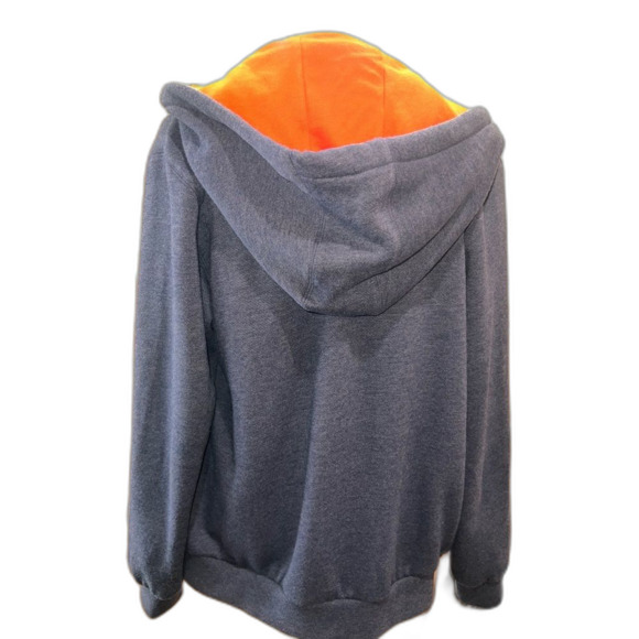 Lacoste Motion Navy Full Zip Hoodie Men's Size 4 Small Red Lined Hood Wool Blend - Picture 4 of 8